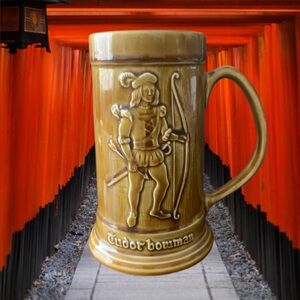 Vintage Arthur Wood AWS Tankard With Circa 1487 Tudor Bowman Made In England